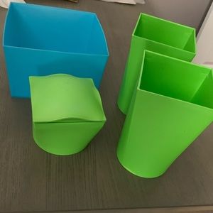 Green Blue Storage Containers